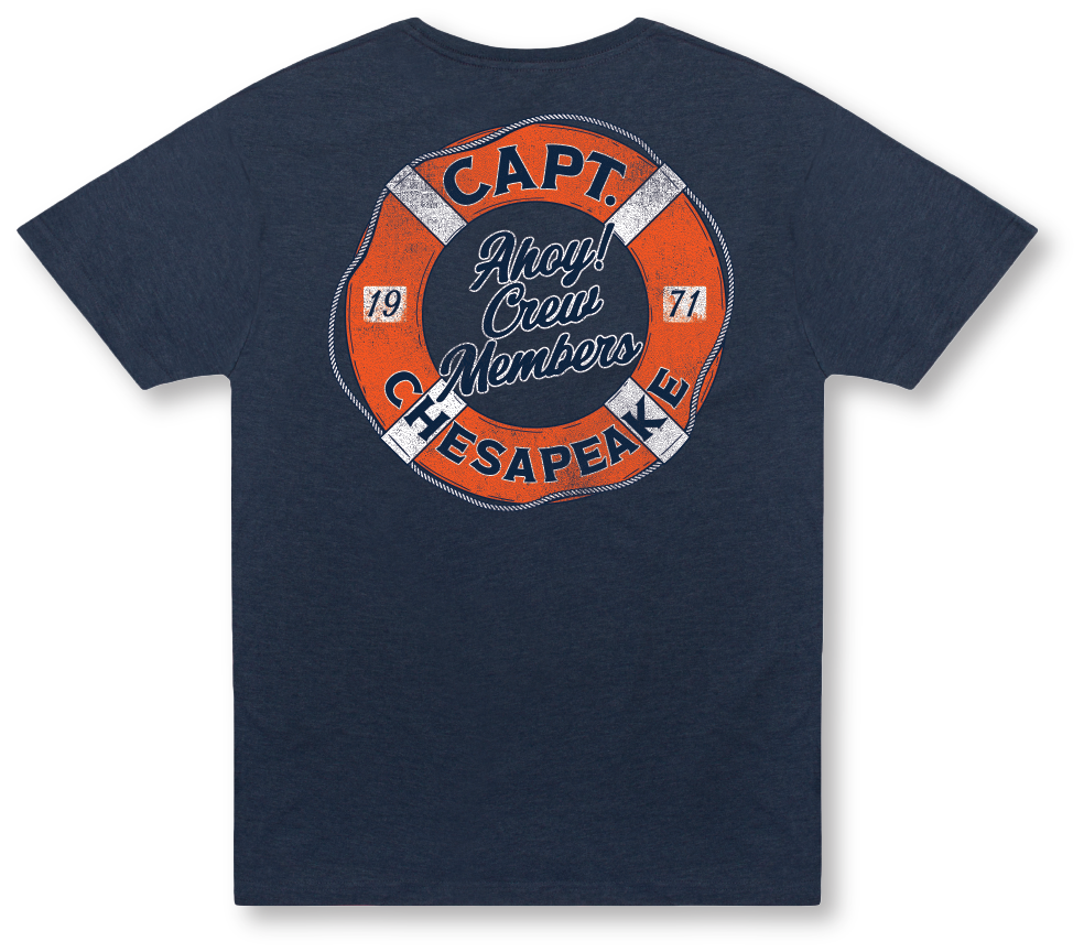 Ahoy Crew Members Life Ring Short Sleeve Tee