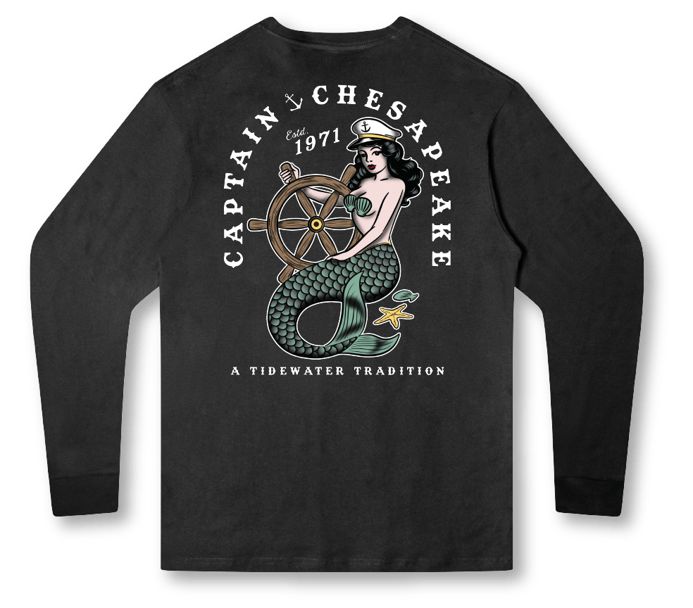 Captain Chesapeake Mermaid Long Sleeve Tee - Captain Chesapeake
