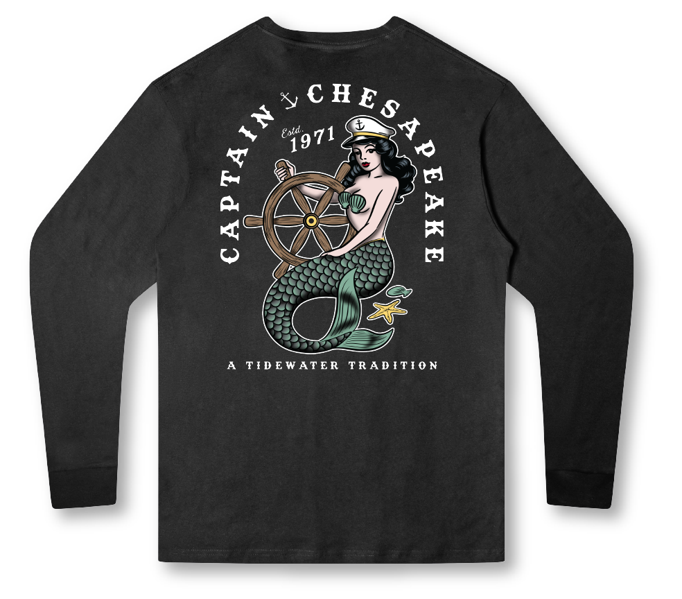 Captain Chesapeake Mermaid Long Sleeve Tee