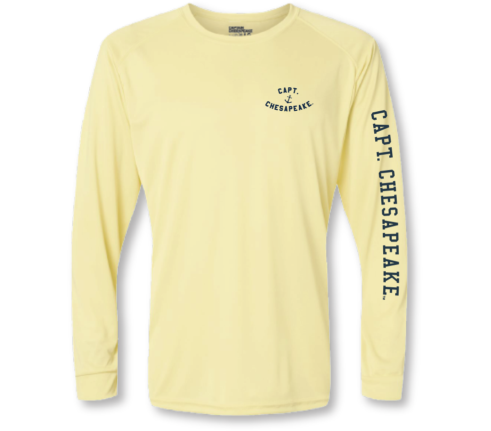 Capt's Ships Wheel Long Sleeve UPF Tee