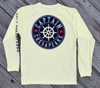Captain's Ship Wheel Long Sleeve UPF Tee - Captain Chesapeake