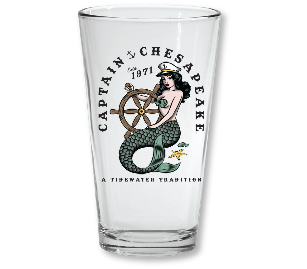 Captain Chesapeake Mermaid Pint Glass