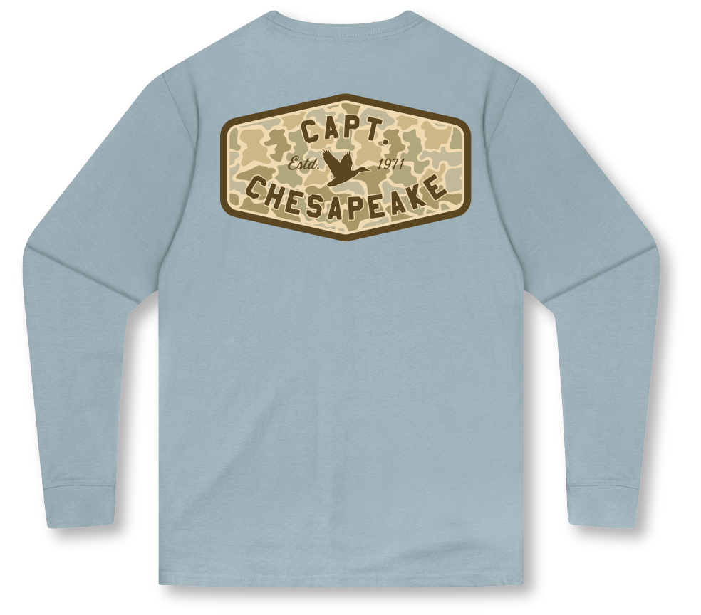 Capt. Chesapeake Duck-Duck Camo Long Sleeve Tee - Captain Chesapeake